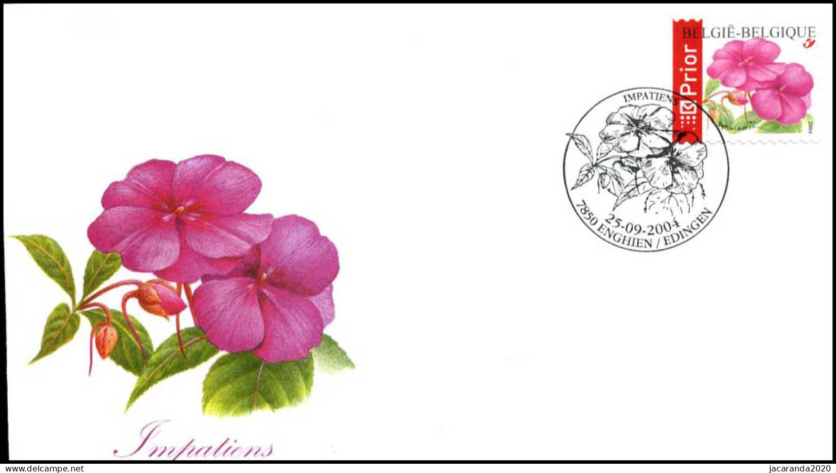 3318 - FDC - Bloemen - Impatiens #1 - Buzin - Stempel: Enghien/Edingen - 2001-2010