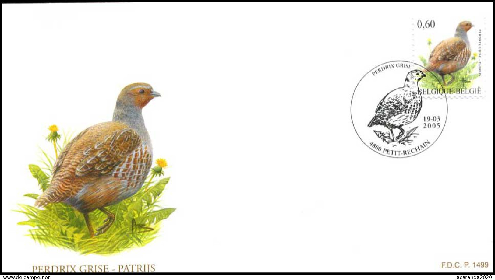 3381 - FDC - André Buzin : Patrijs P1499 - 2001-2010