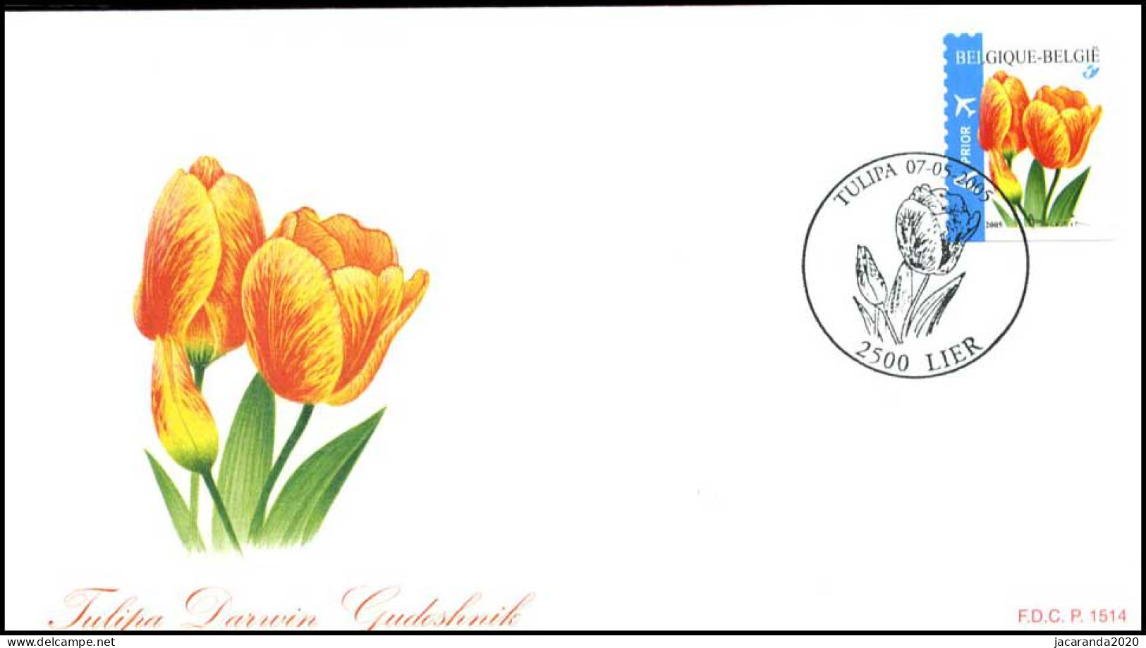 3406 - FDC - Oranje Tulp P1514 - 2001-2010