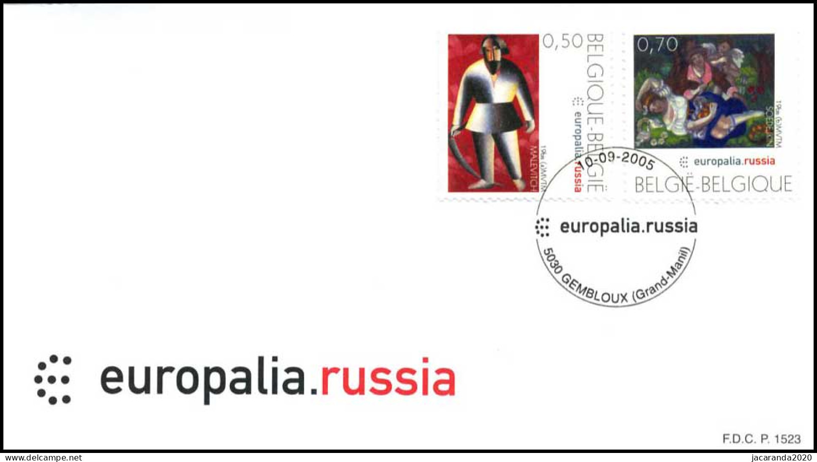 3430/31 - FDC - Europalia - Rusland. Schilderijen P1523 - 2001-2010