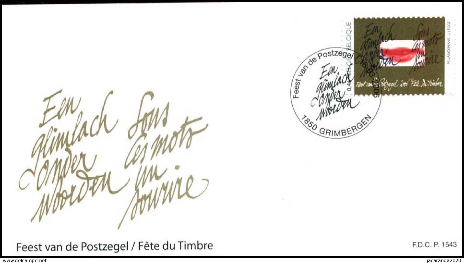 3498 - FDC - Feest Van De Postzegel : Schrijfplezier P1543 - 2001-2010