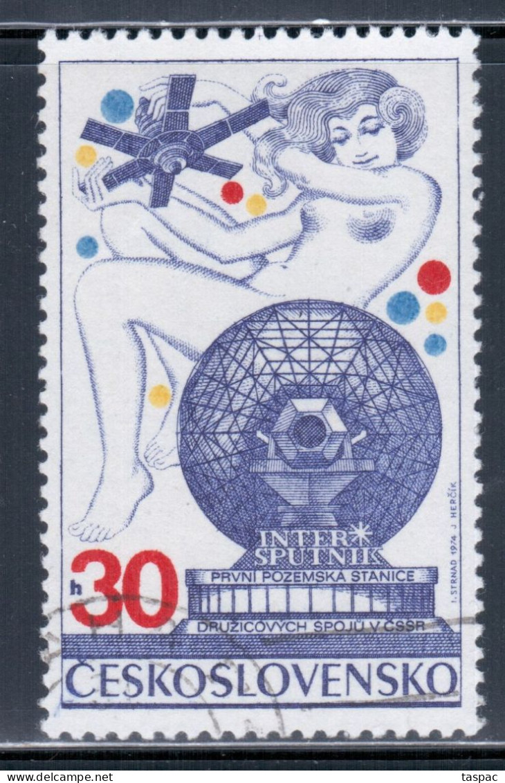 Czechoslovakia 1974 Mi# 2200 Used - Intersputnik / Space - Gebraucht