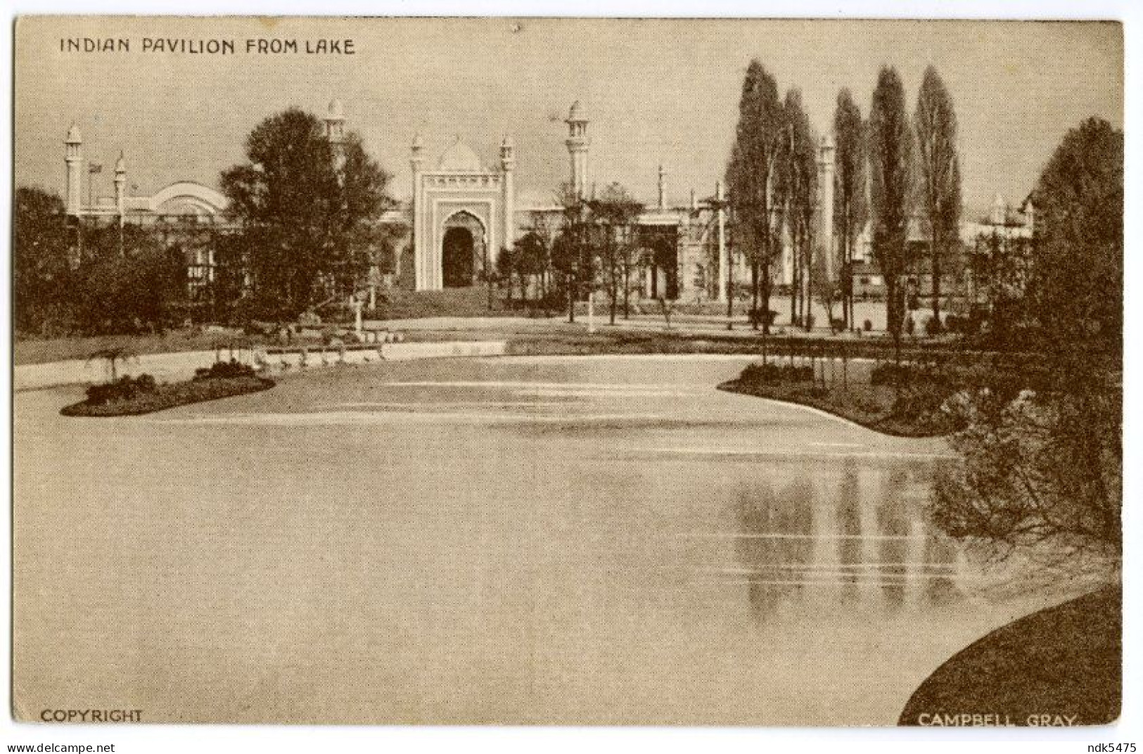 BRITISH EMPIRE EXHIBITION 1924 - INDIAN PAVILION FROM LAKE / LONDON, HYDE PARK CORNER, ALEXANDRA HOTEL - Expositions