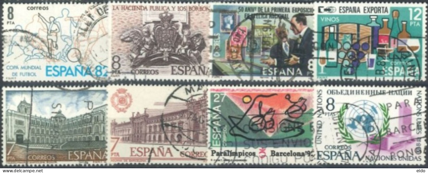 SPAIN, 1970/92, DIFFERENT STAMPS SET OF 8, USED. - Gebraucht