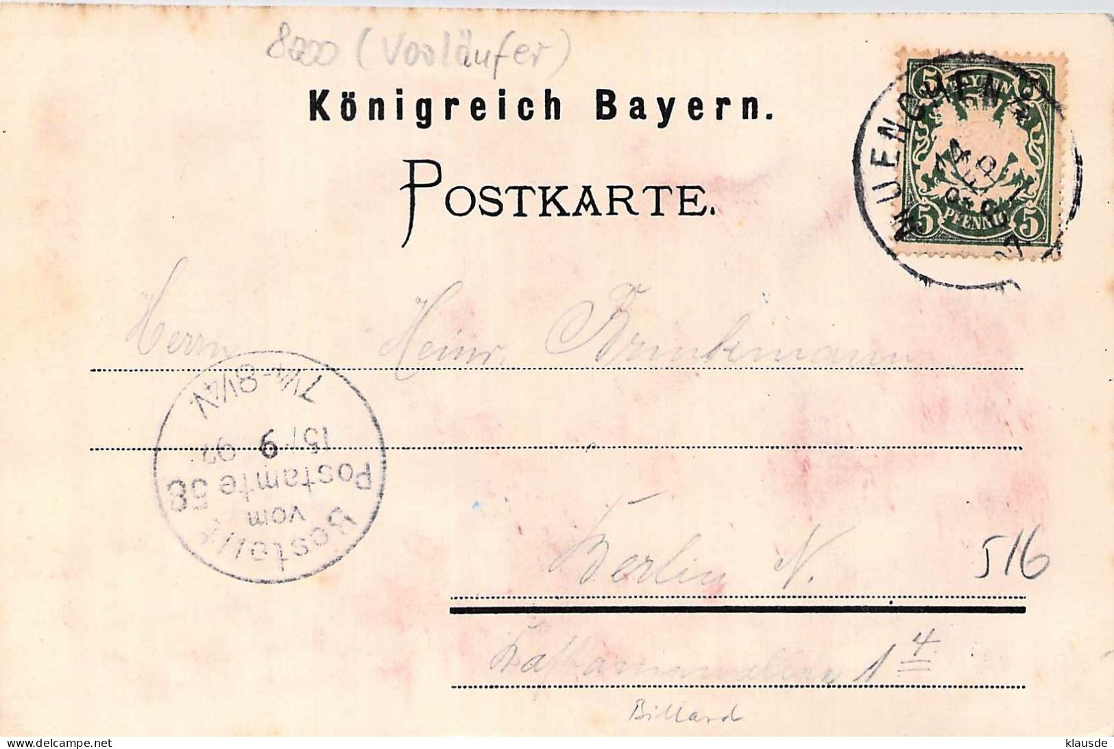 München - Hotel & Restaurant Kaiser-Hof Gel.1897 AKS - Muenchen