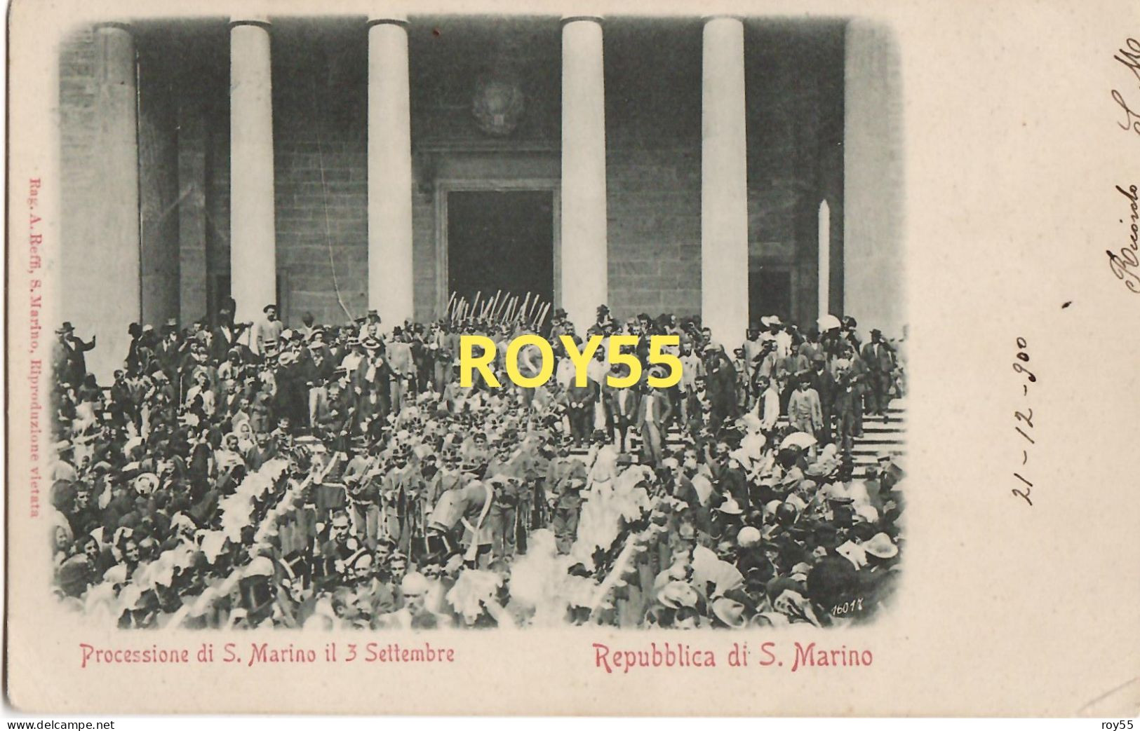 Repubblica Di S.marino Processione Di S.marino Il 3 Settembre Anno 1900 (f.piccolo) - Saint-Marin