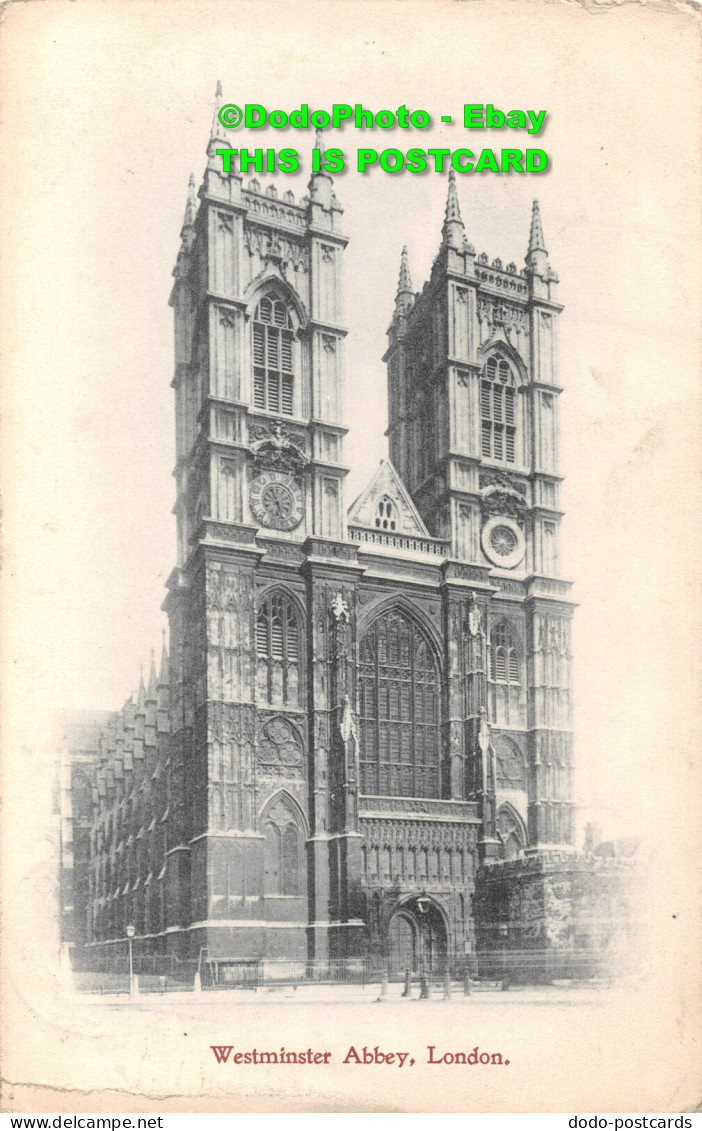 R395996 London. Westminster Abbey. Postcard. 1903 - Andere & Zonder Classificatie