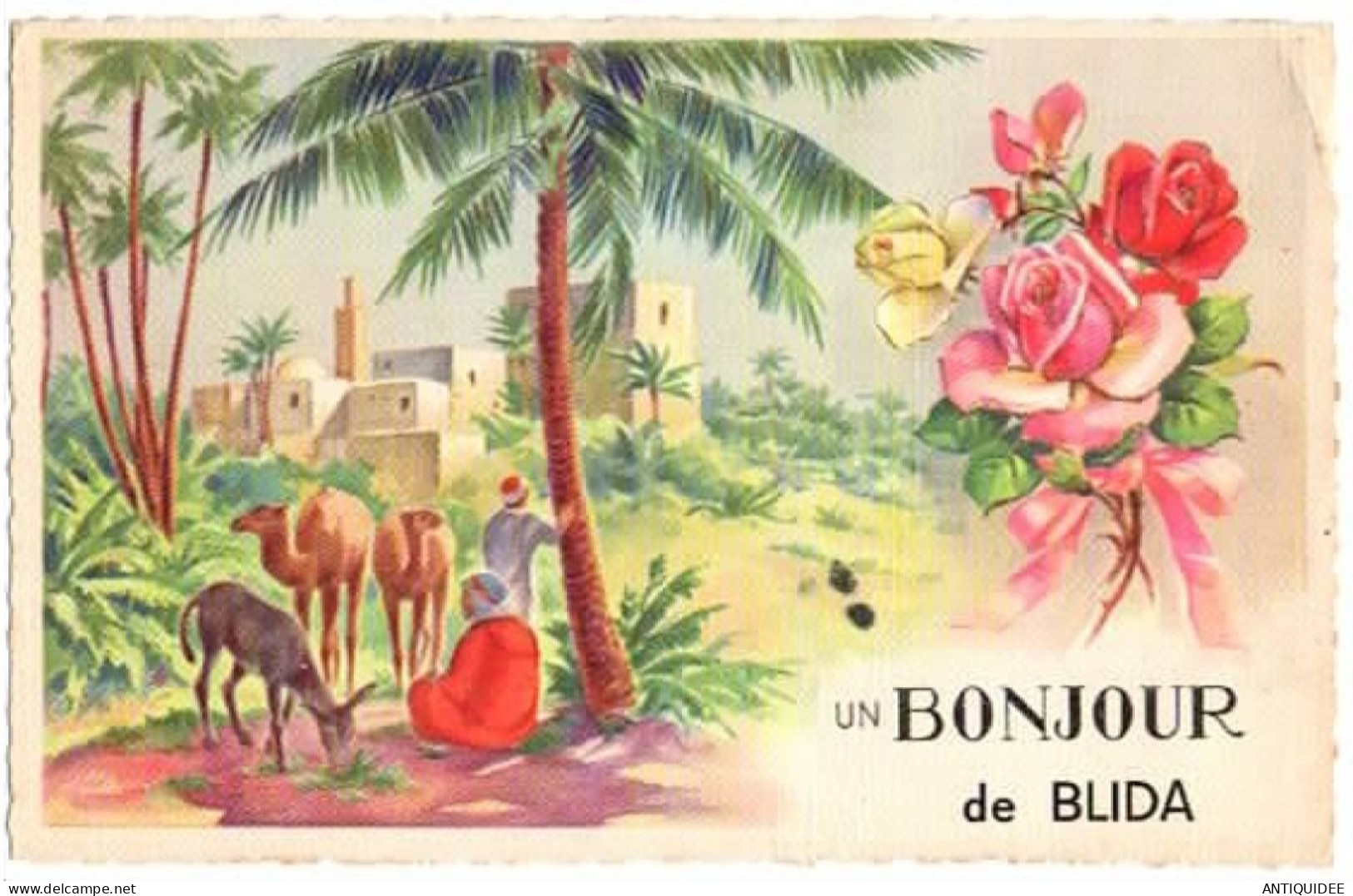 BLIDA - Un Bonjour De BLIDA - (1 AOUT 1958) - CARTE FANTAISIE  - - Blida