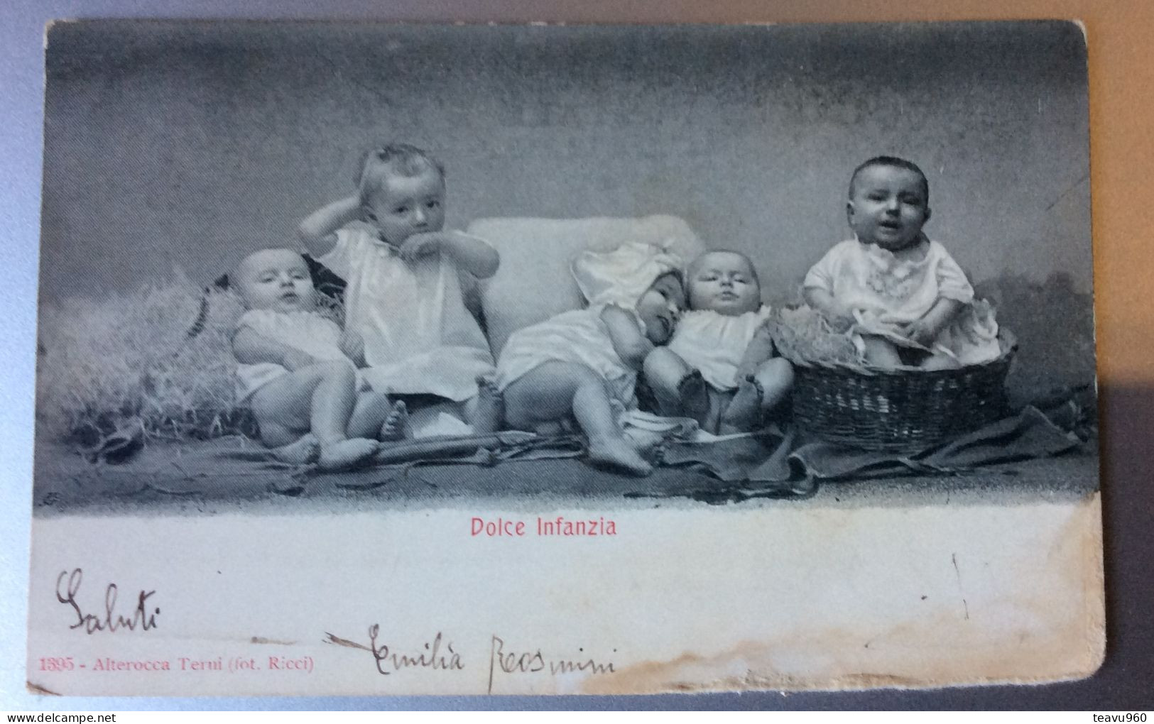 OLD POSTCARD Children KINDER BAMBIN,ART.SIGNED:BABIES  DOLCE INFANZIA  AK VOR 1904 - Humorvolle Karten