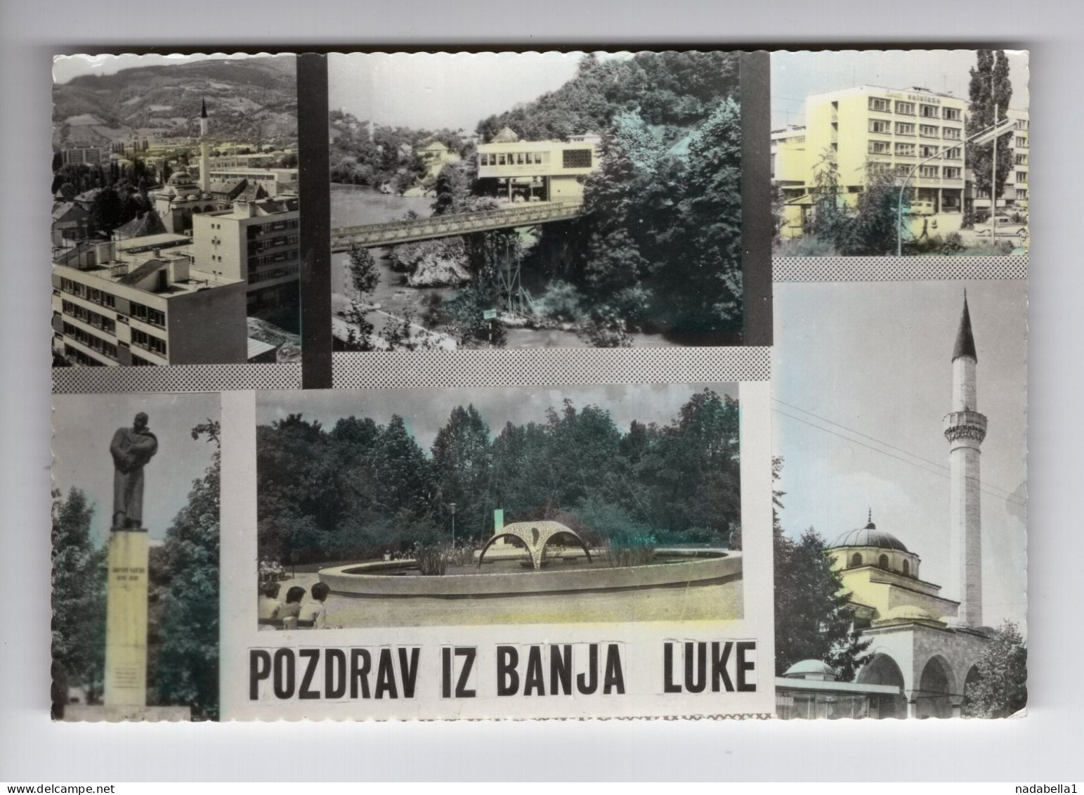 1965. YUGOSLAVIA,BOSNIA,BANJA LUKA,MULTI VIEW POSTCARD,USED - Jugoslavia