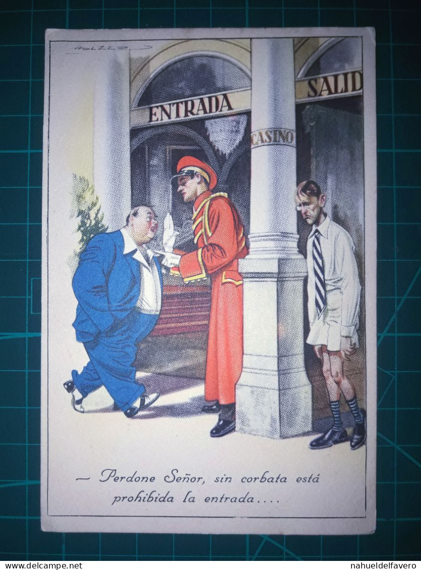 ARGENTINE, Carte Postale Vintage, Illustration Amusante Avec Des Caricatures Drôles Et Hilarantes. Comédie, Humour.. - Humour