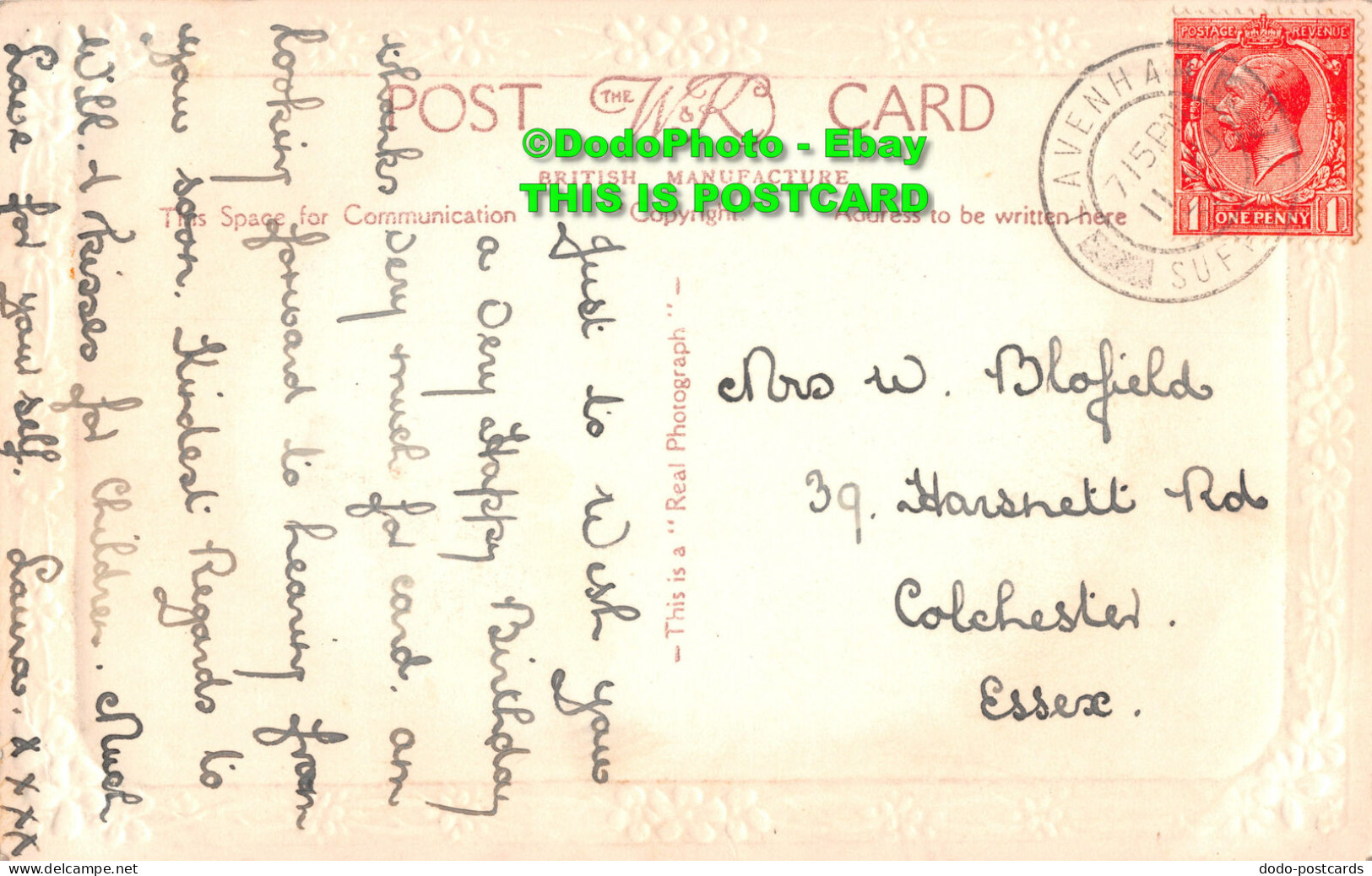 R396170 To My Friend. With Birthday Greetings. W. And K. RP. 1934 - Monde