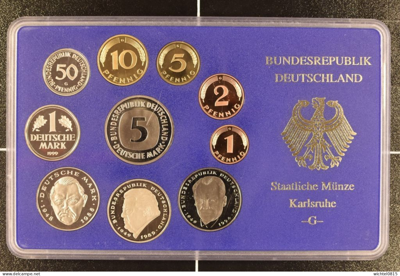 Kursmünzsatz BRD 1999 Prägestätte G [Karlsruhe] - Münz- Und Jahressets