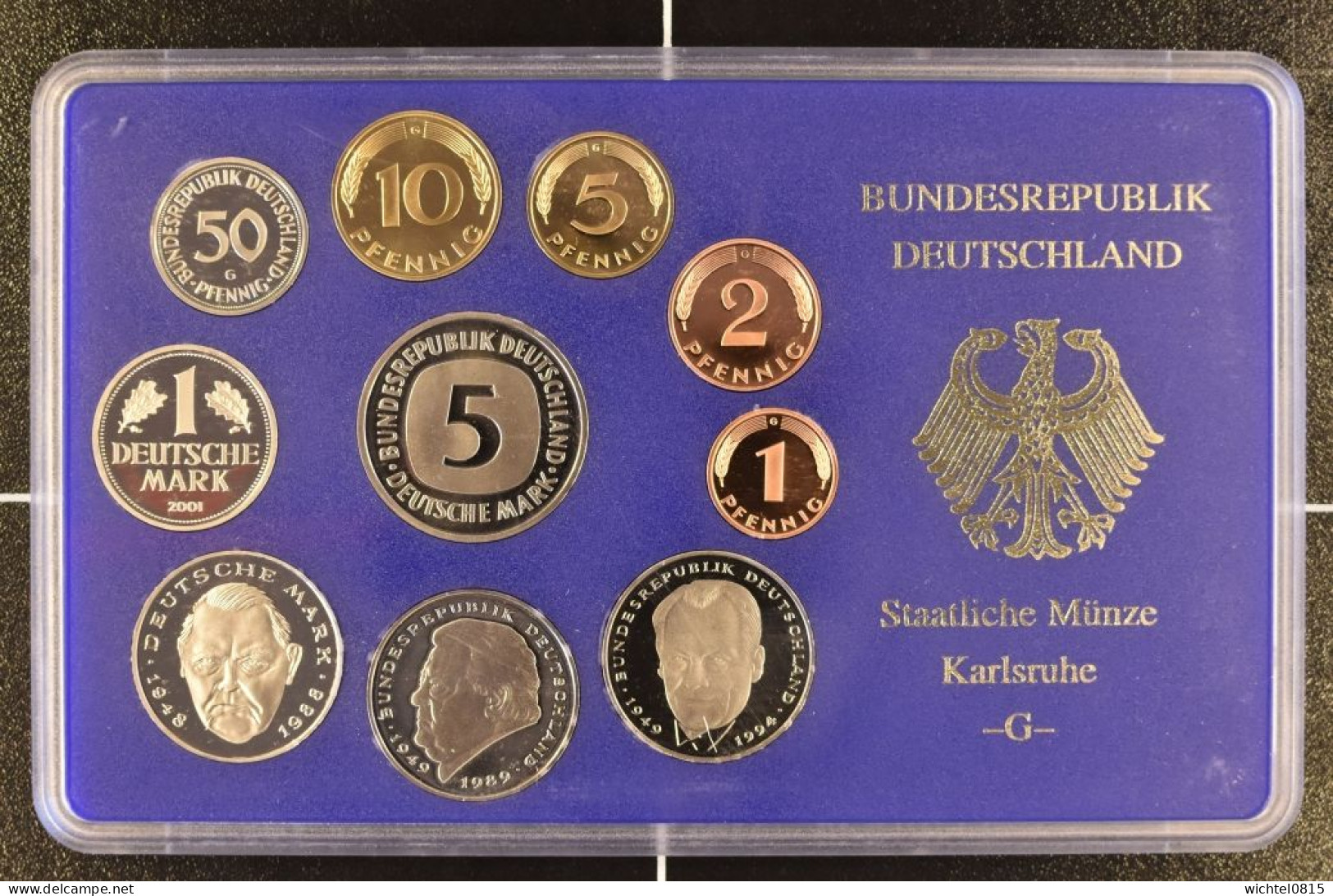 Kursmünzsatz BRD 2001 Prägestätte G [Karlsruhe] - Mint Sets & Proof Sets