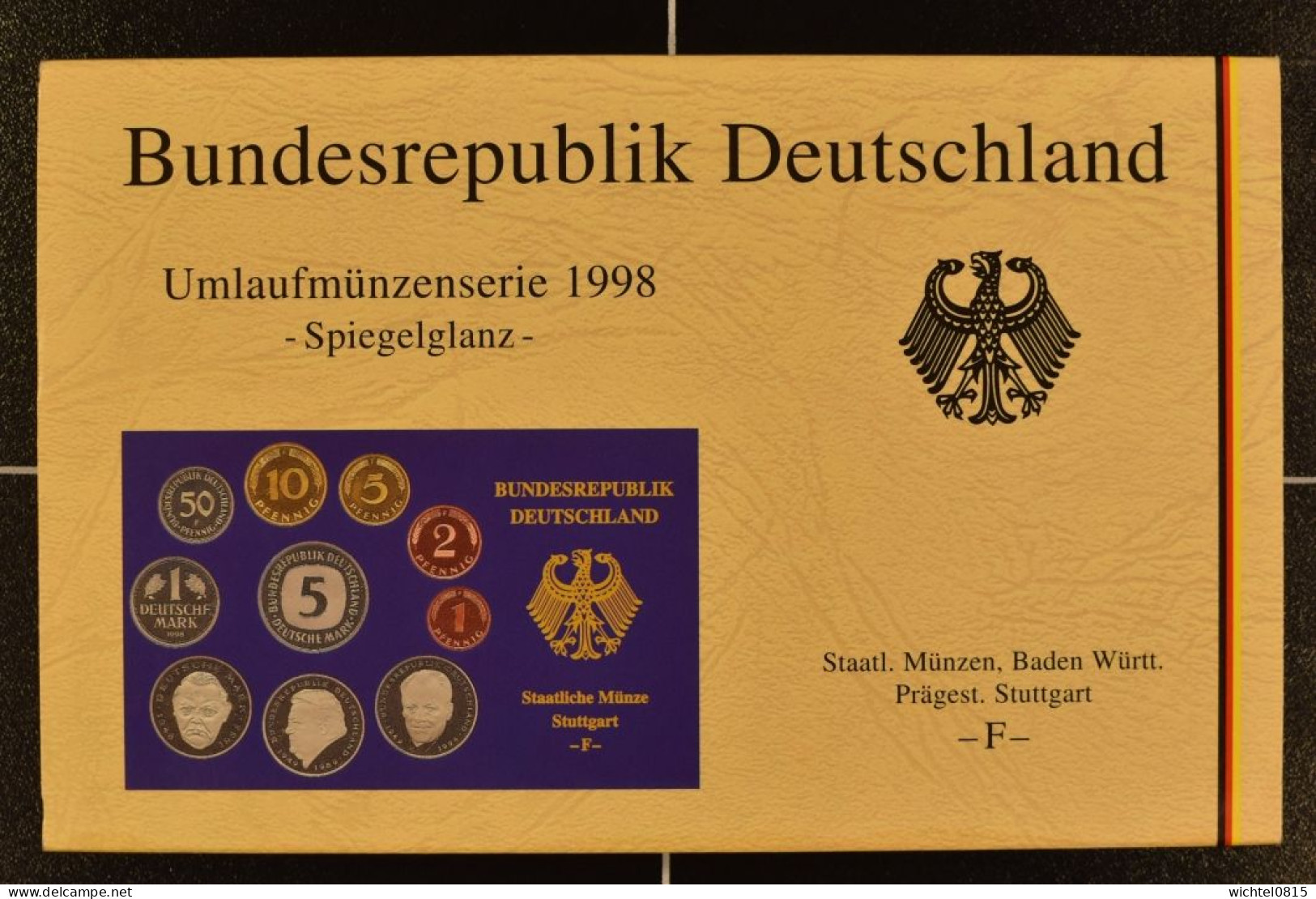 Kursmünzsatz BRD 1998 Prägestätte F [Stuttgart] - Mint Sets & Proof Sets