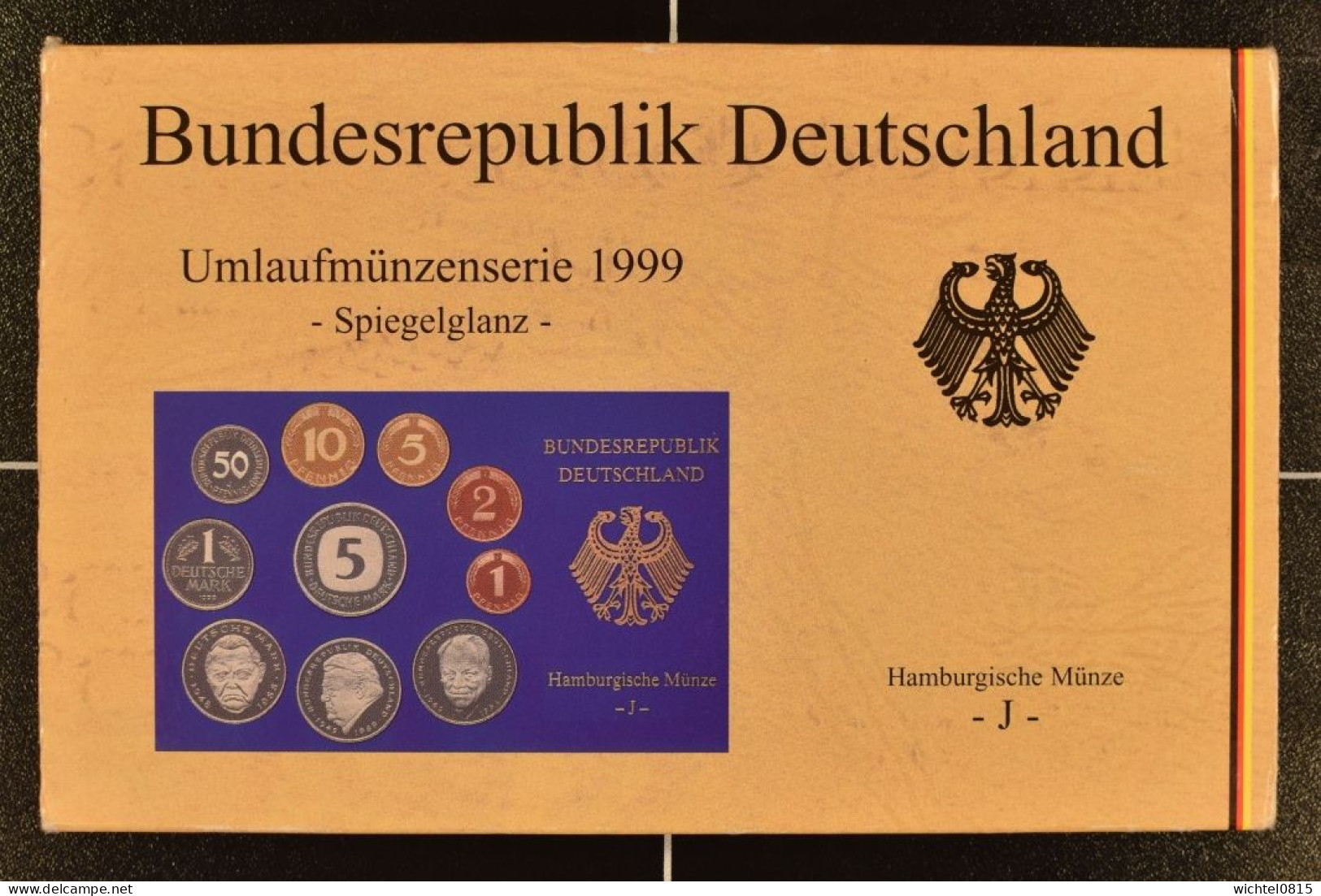 Kursmünzsatz BRD 1999 Prägestätte J [Hamburg] - Ongebruikte Sets & Proefsets