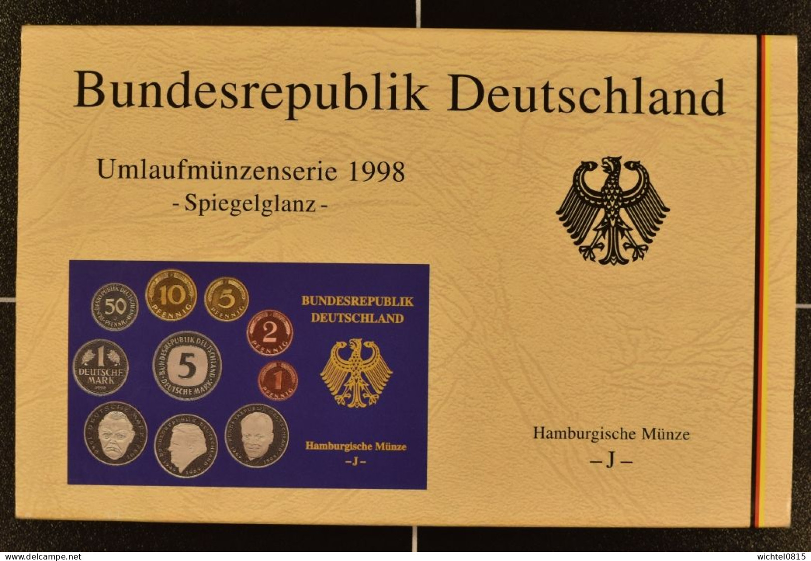 Kursmünzsatz BRD 1998 Prägestätte J [Hamburg] - Mint Sets & Proof Sets