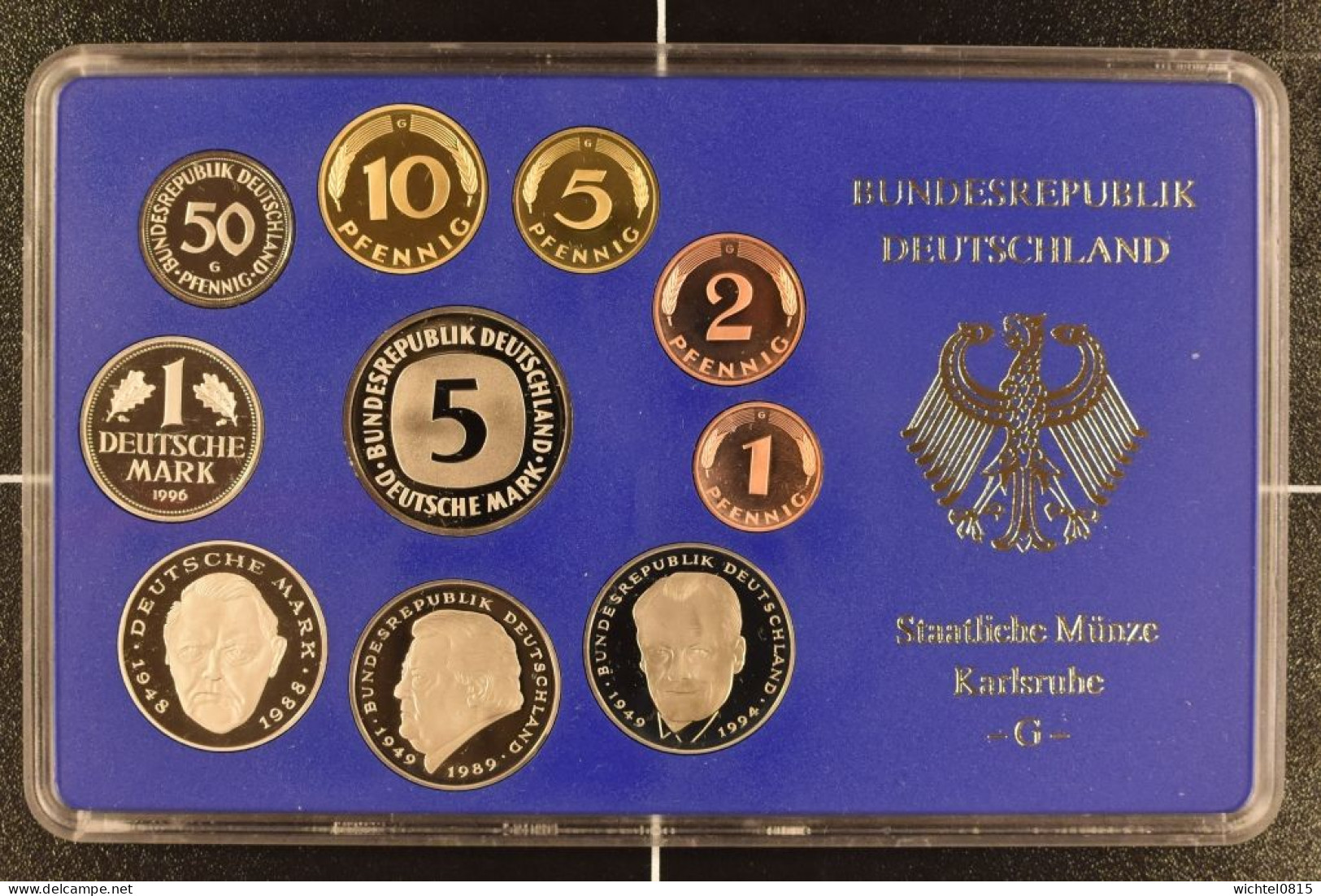 Kursmünzsatz BRD 1996 Prägestätte G [Karlsruhe] - Mint Sets & Proof Sets