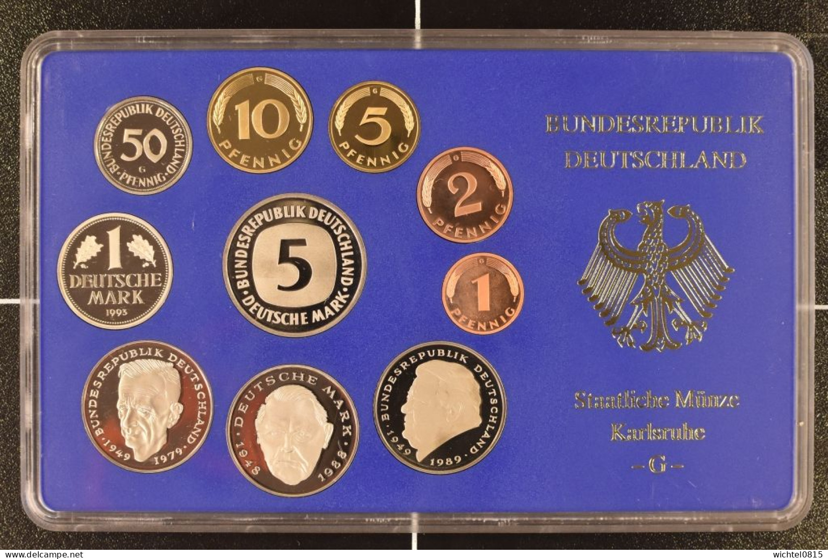 Kursmünzsatz BRD 1993 Prägestätte G [Karlsruhe] - Mint Sets & Proof Sets