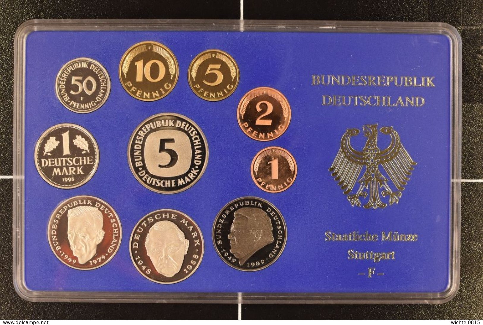 Kursmünzsatz BRD 1993 Prägestätte F [Stuttgart] - Mint Sets & Proof Sets