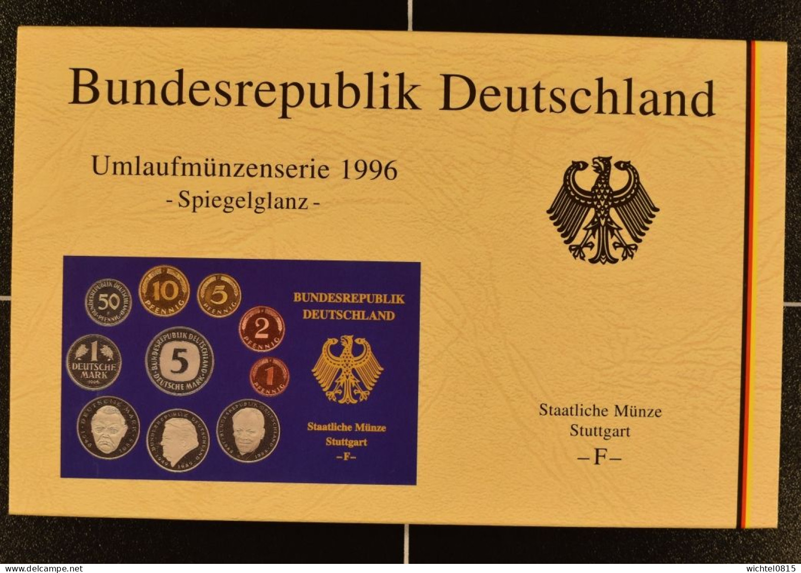 Kursmünzsatz BRD 1996 Prägestätte F [Stuttgart] - Mint Sets & Proof Sets