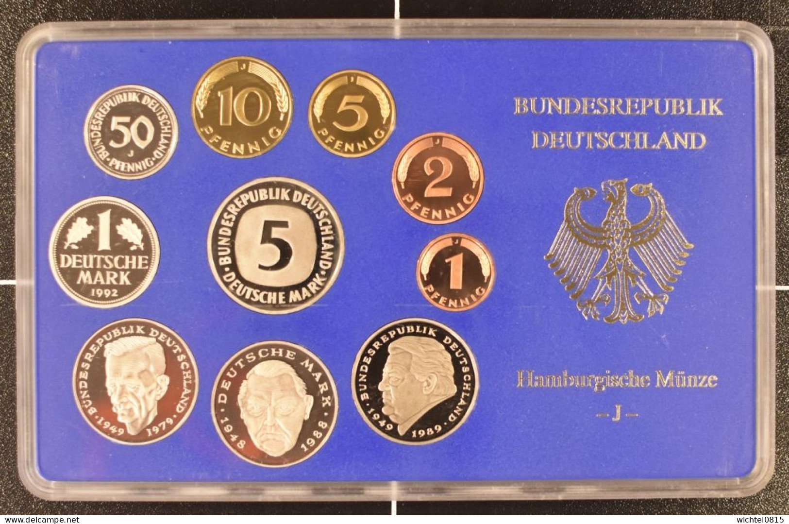 Kursmünzsatz BRD 1992 Prägestätte J [Hamburg] - Mint Sets & Proof Sets