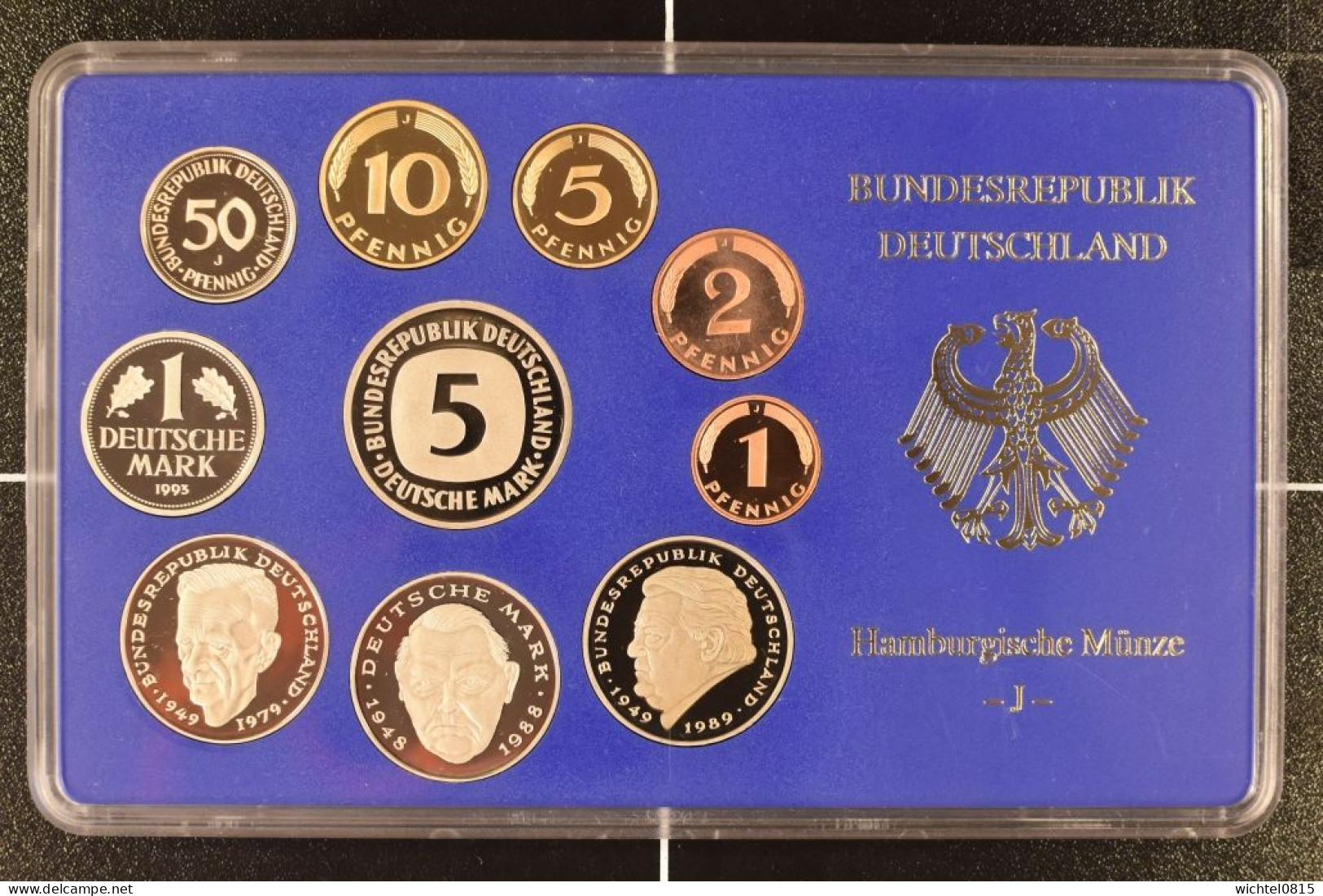 Kursmünzsatz BRD 1993 Prägestätte J [Hamburg] - Mint Sets & Proof Sets