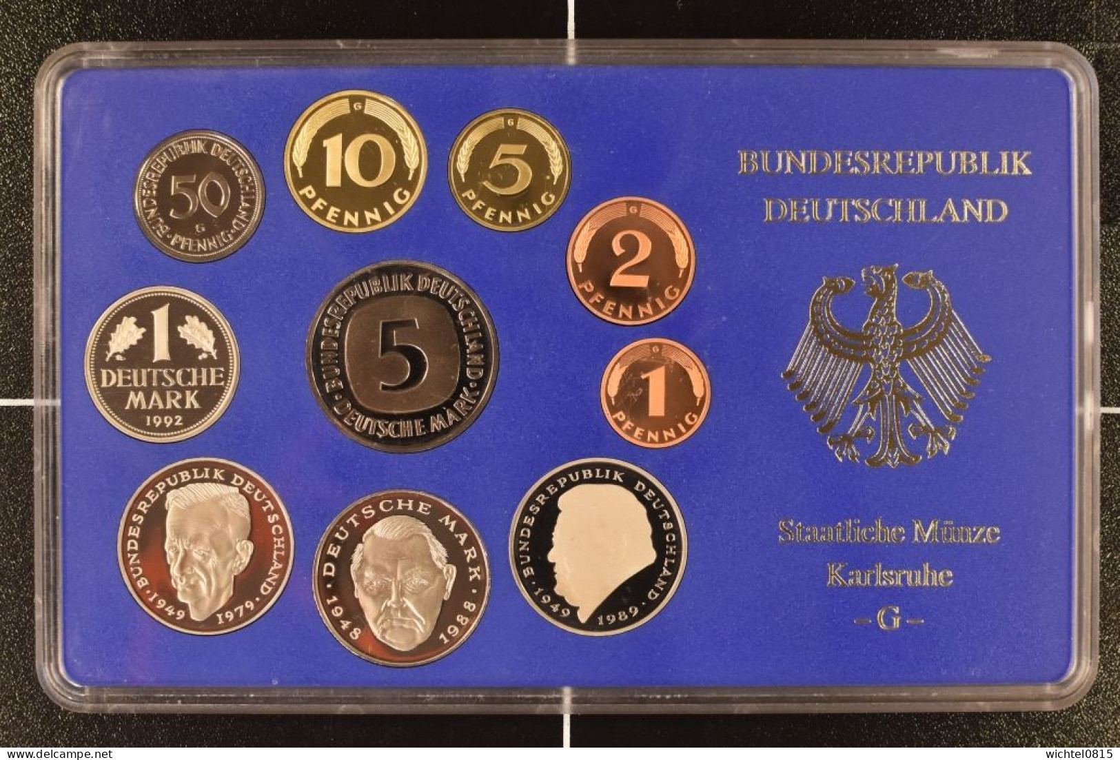 Kursmünzsatz BRD 1992 Prägestätte G [Karlsruhe] - Mint Sets & Proof Sets