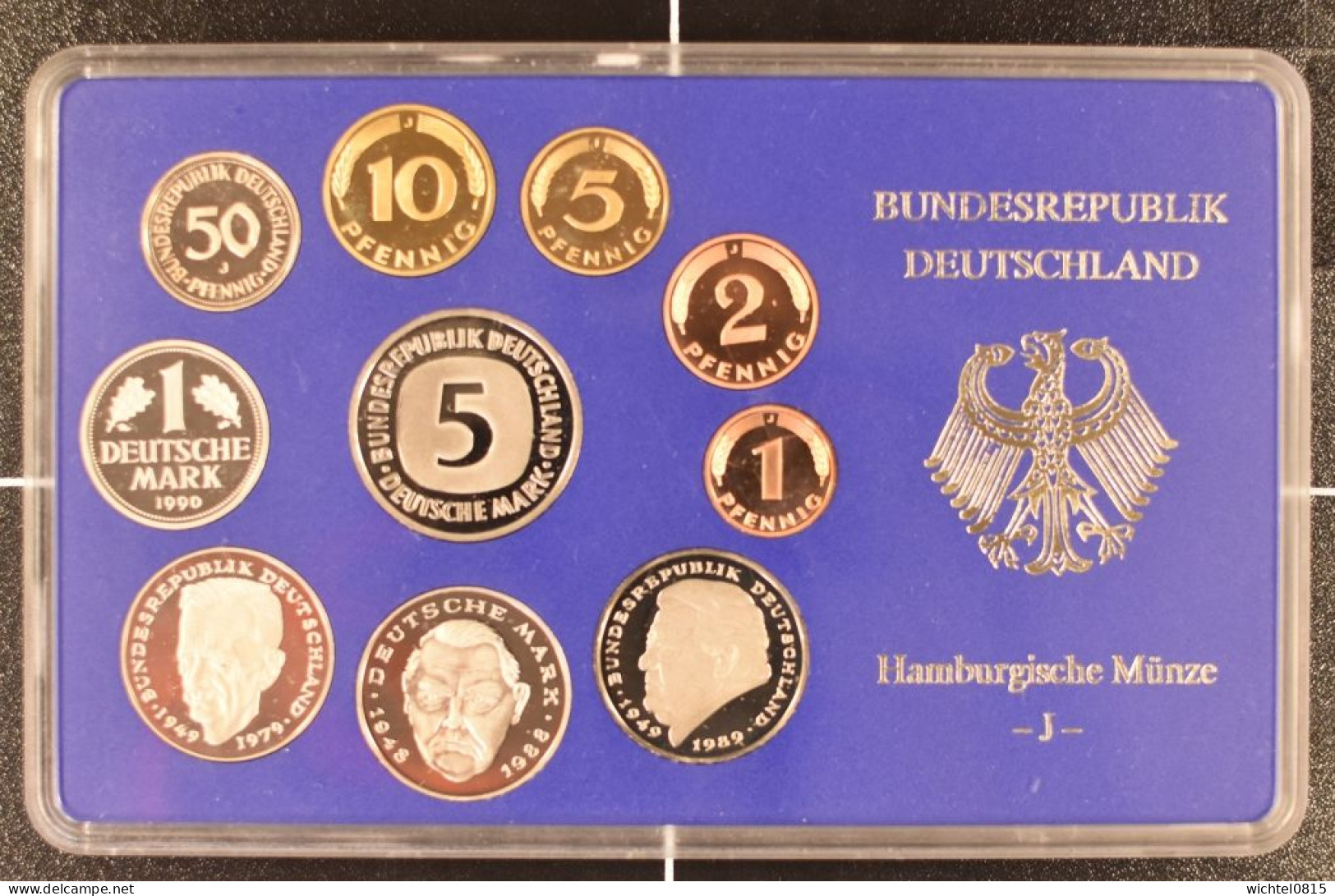 Kursmünzsatz BRD 1990 Prägestätte J [Hamburg] - Sets De Acuñados &  Sets De Pruebas