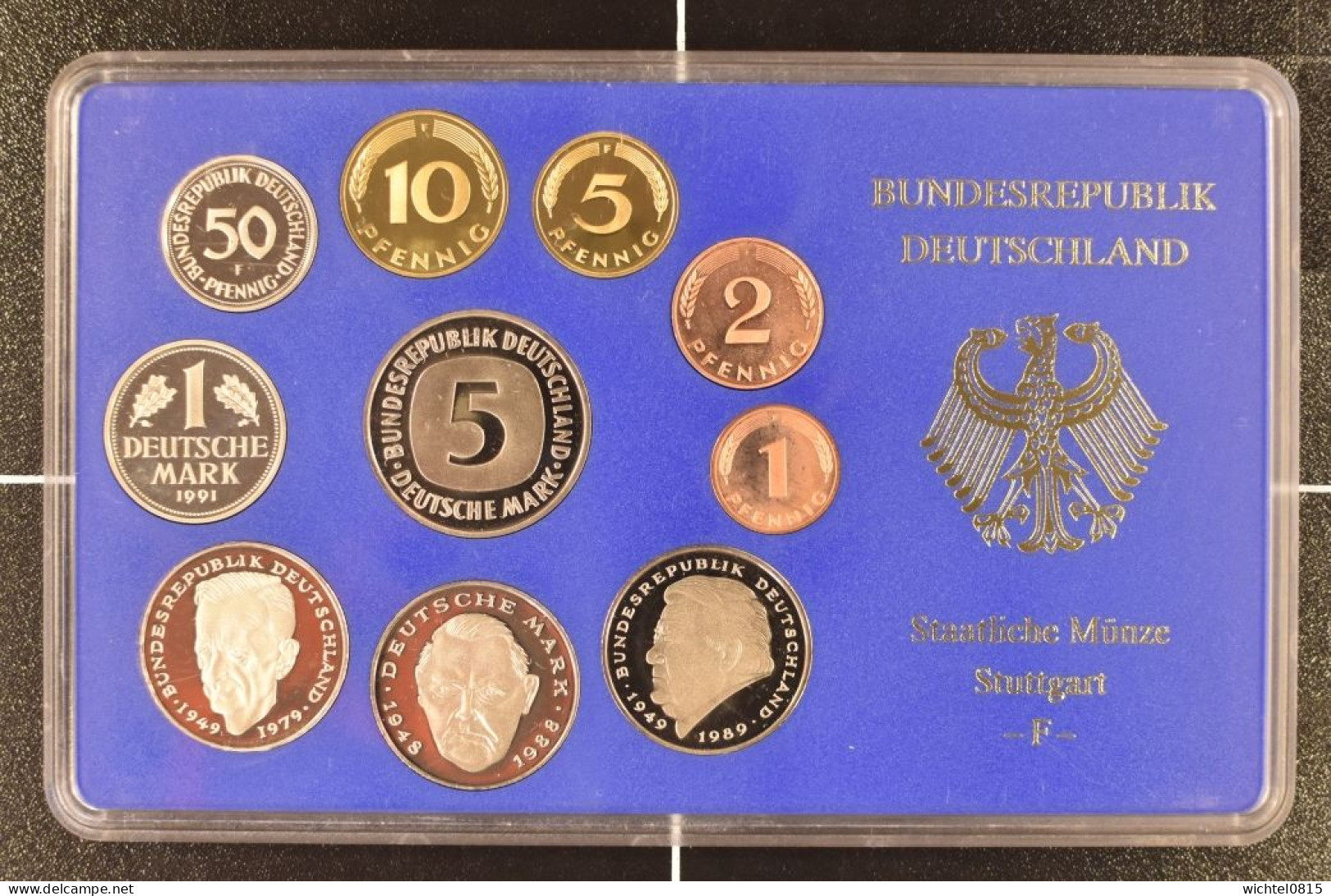 Kursmünzsatz BRD 1991 Prägestätte F [Stuttgart] - Mint Sets & Proof Sets