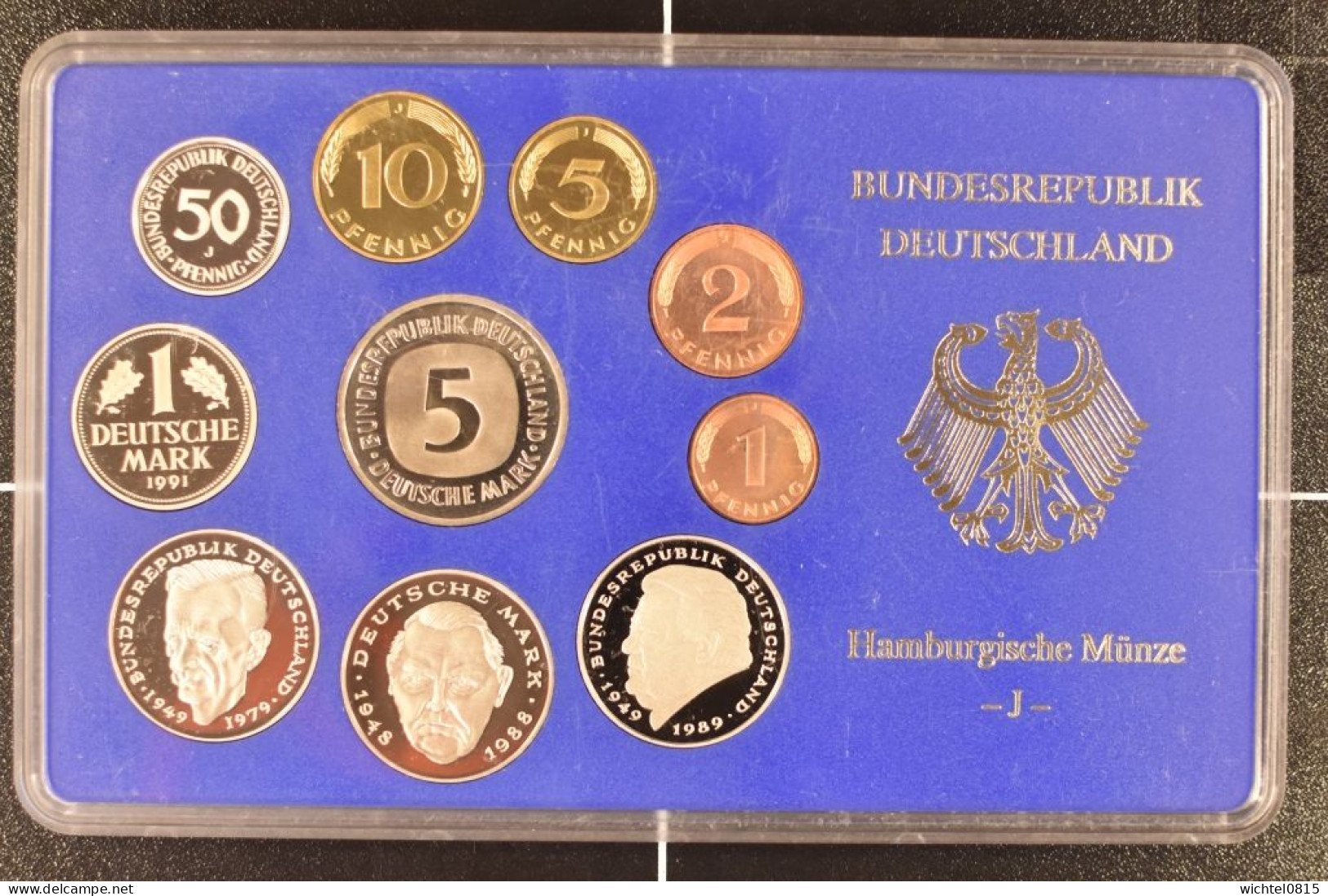 Kursmünzsatz BRD 1991 Prägestätte J [Hamburg] - Mint Sets & Proof Sets