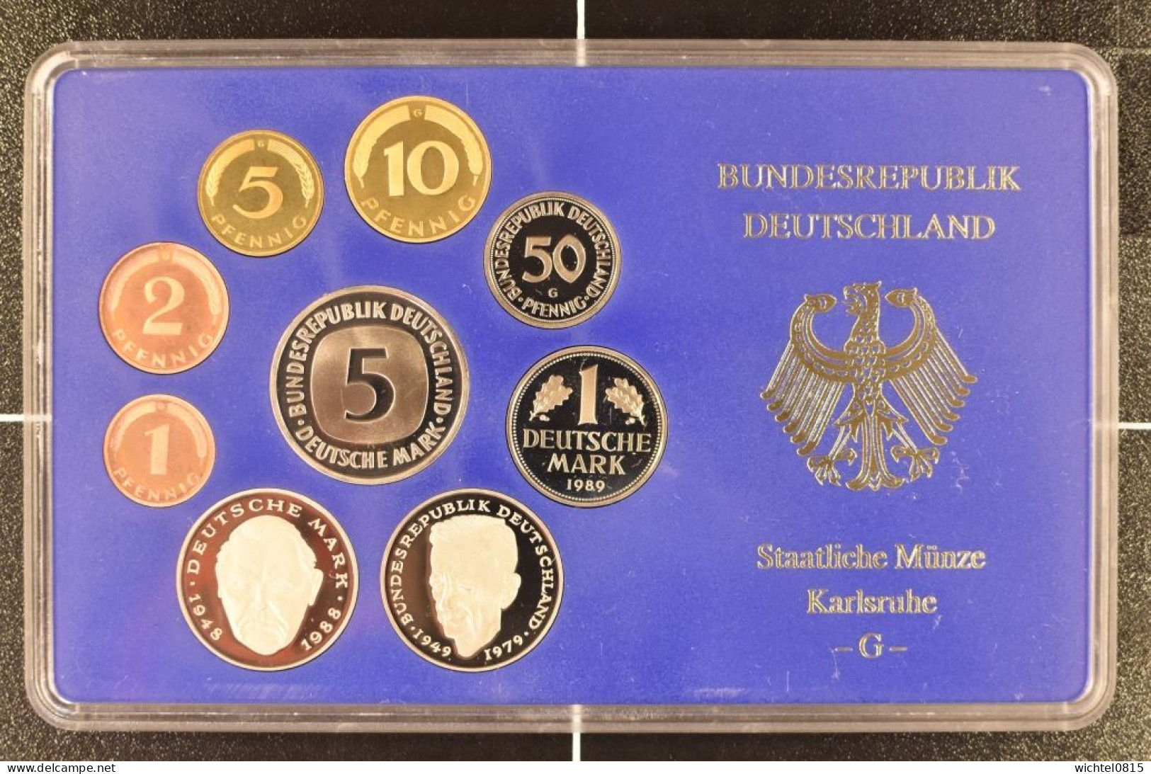 Kursmünzsatz BRD 1989 Prägestätte G [Karlsruhe] - Mint Sets & Proof Sets