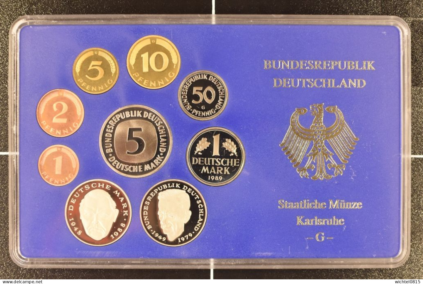 Kursmünzsatz BRD 1989 Prägestätte G [Karlsruhe] - Münz- Und Jahressets