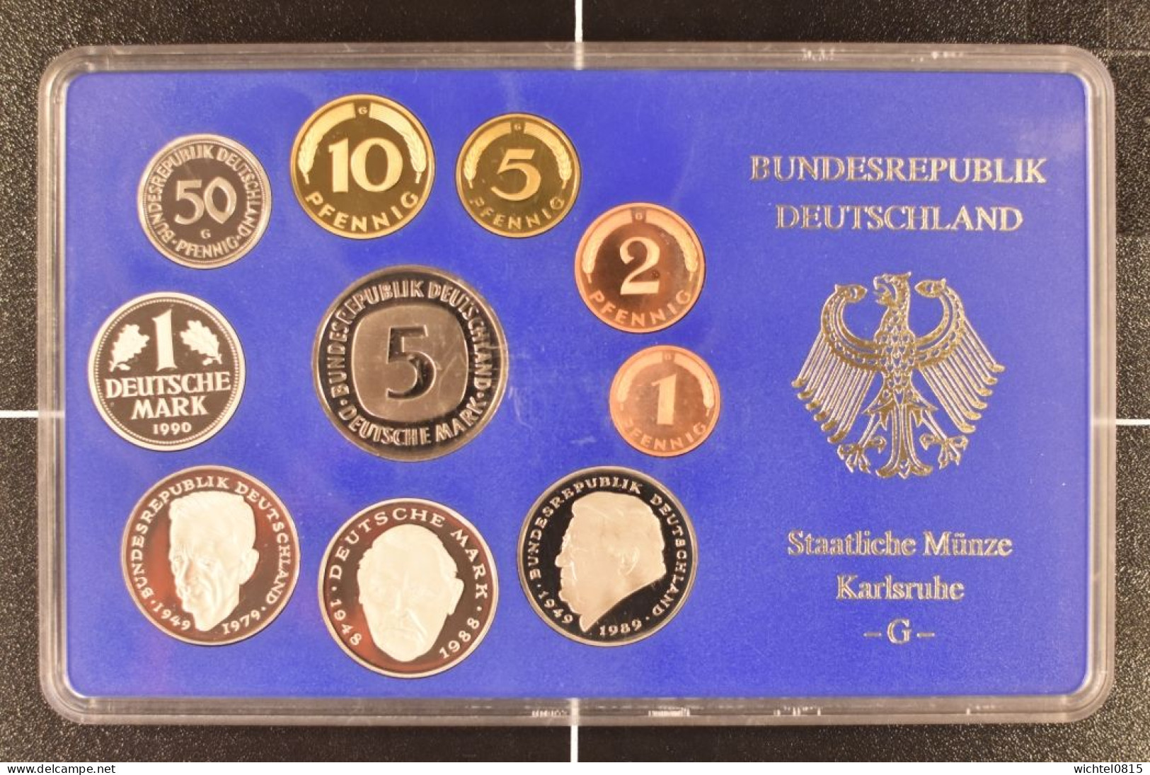 Kursmünzsatz BRD 1990 Prägestätte G [Karlsruhe] - Mint Sets & Proof Sets