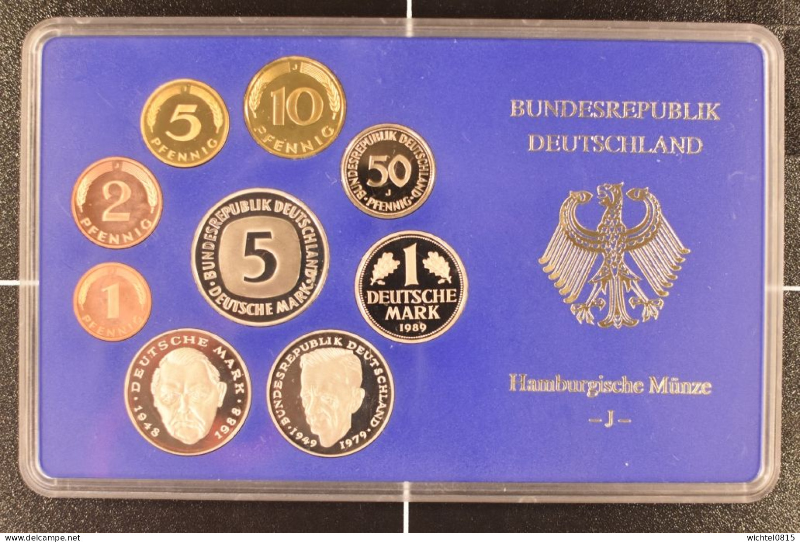Kursmünzsatz BRD 1989 Prägestätte J [Hamburg] - Mint Sets & Proof Sets