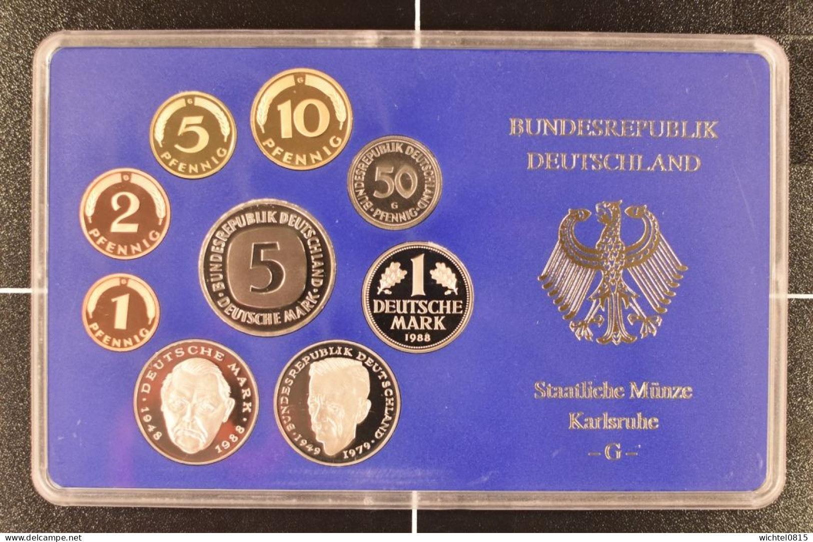 Kursmünzsatz BRD 1988 Prägestätte G [Karlsruhe] - Münz- Und Jahressets