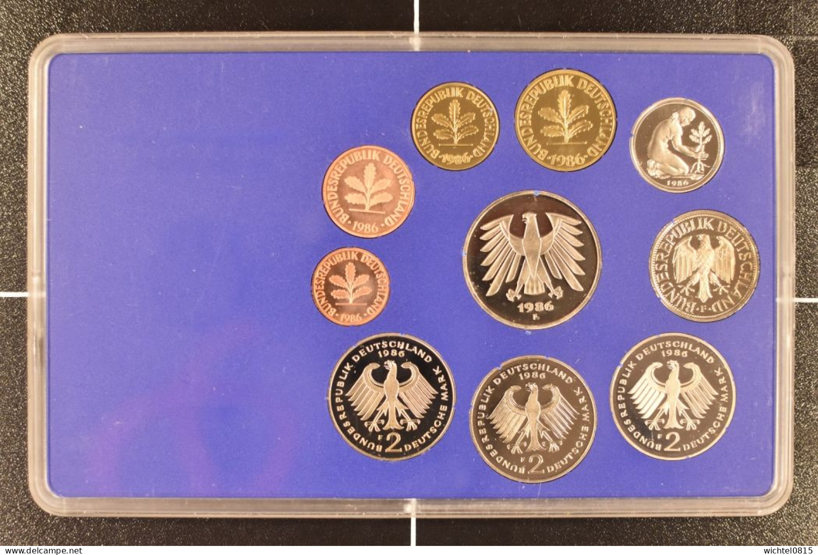 Kursmünzsatz BRD 1986 Prägestätte F [Stuttgart] - Mint Sets & Proof Sets