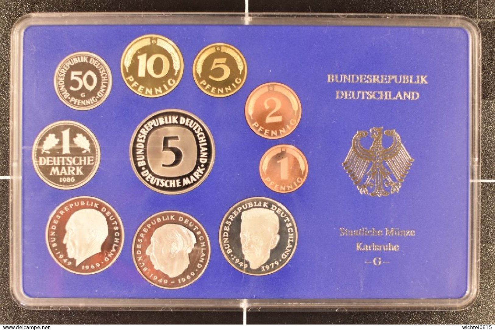 Kursmünzsatz BRD 1986 Prägestätte G [Karlsruhe] - Mint Sets & Proof Sets