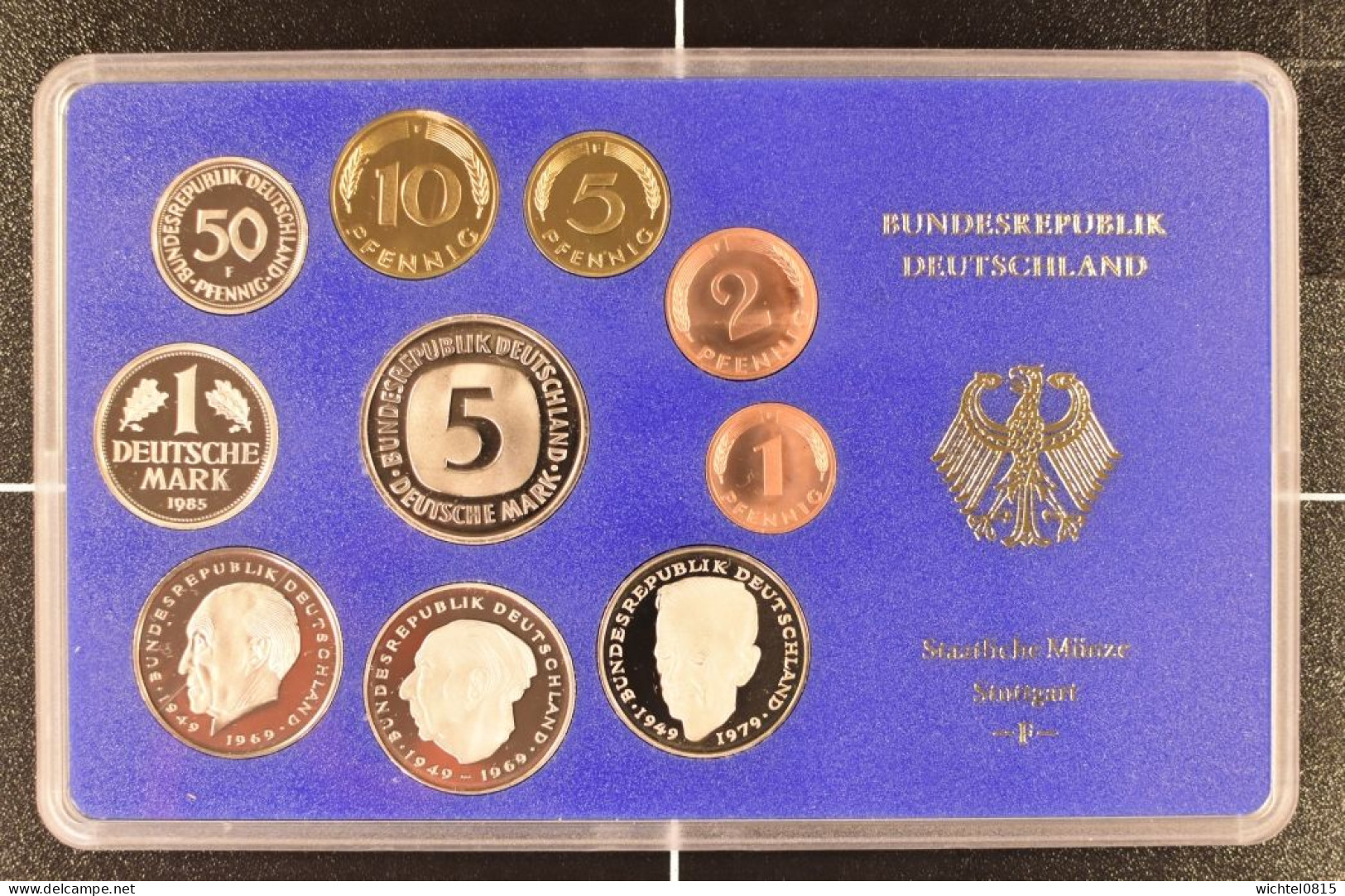 Kursmünzsatz BRD 1985 Prägestätte F [Stuttgart] - Mint Sets & Proof Sets