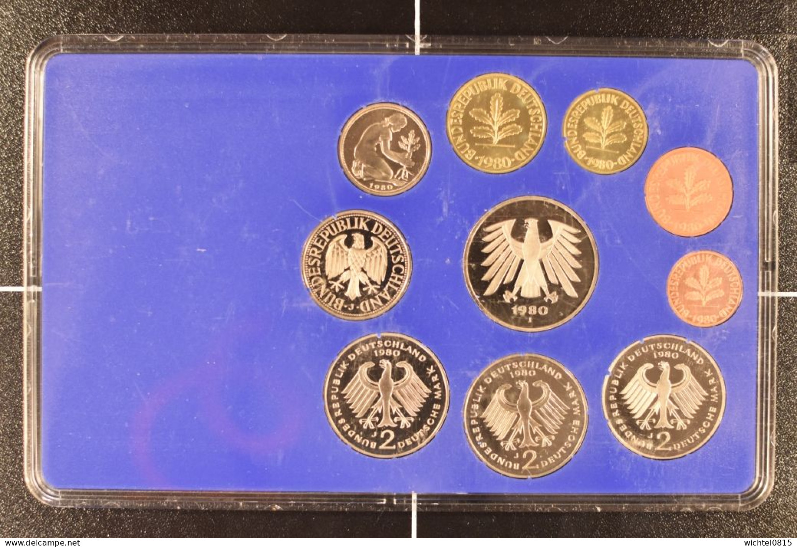 Kursmünzsatz BRD 1980 Prägestätte J [Hamburg] - Mint Sets & Proof Sets