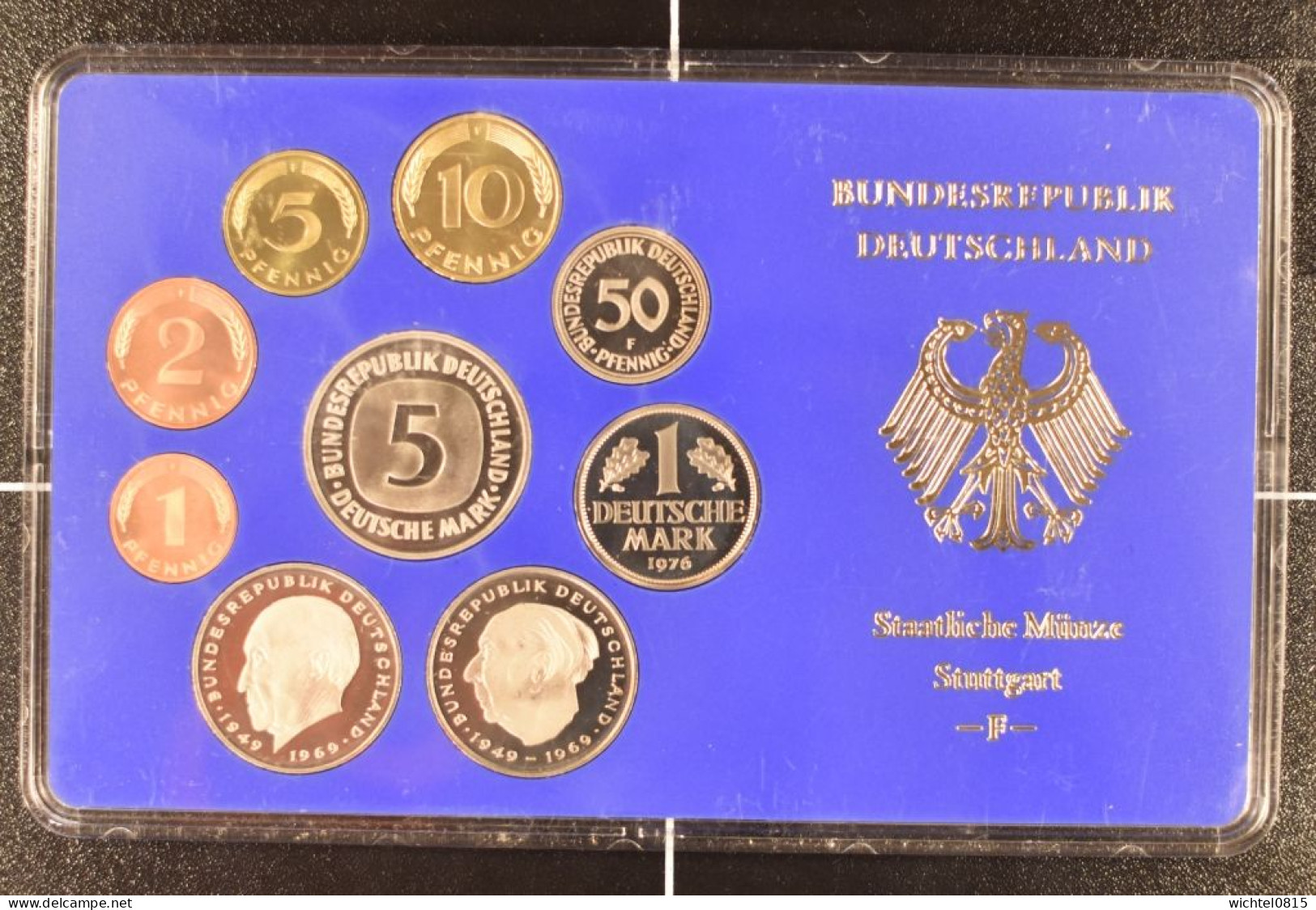 Kursmünzsatz BRD 1976 Prägestätte F [Stuttgart] - Mint Sets & Proof Sets