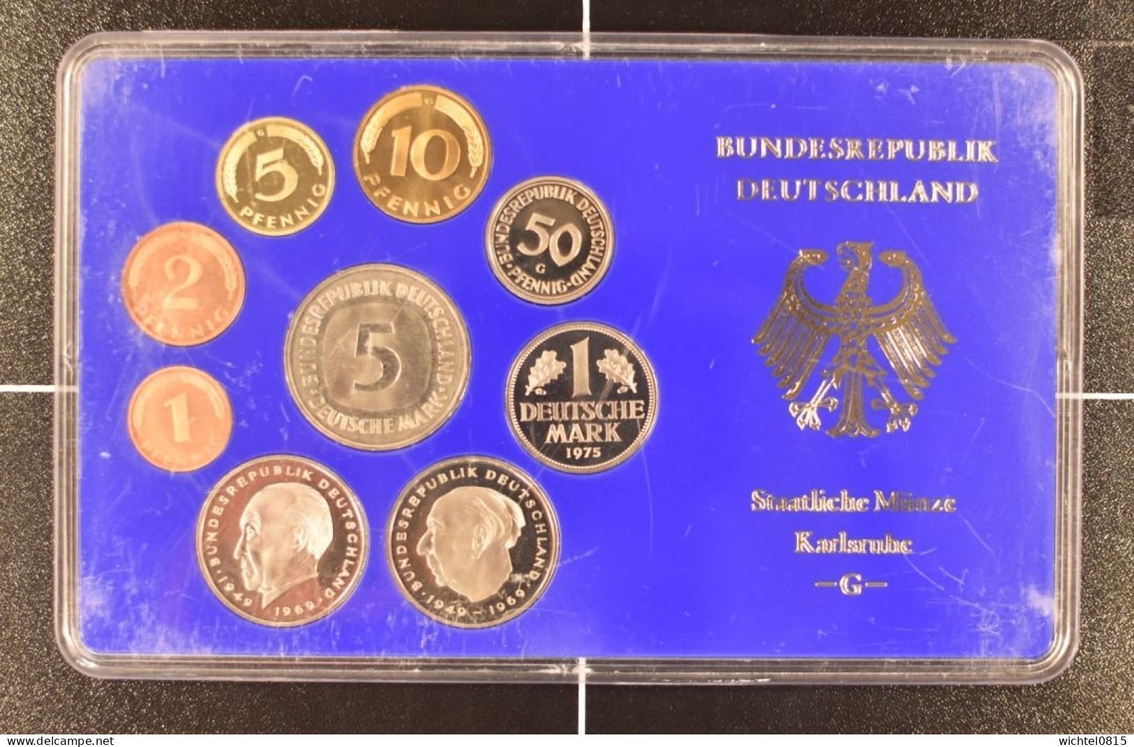 Kursmünzsatz BRD 1975 Prägestätte G [Karlsruhe] - Münz- Und Jahressets