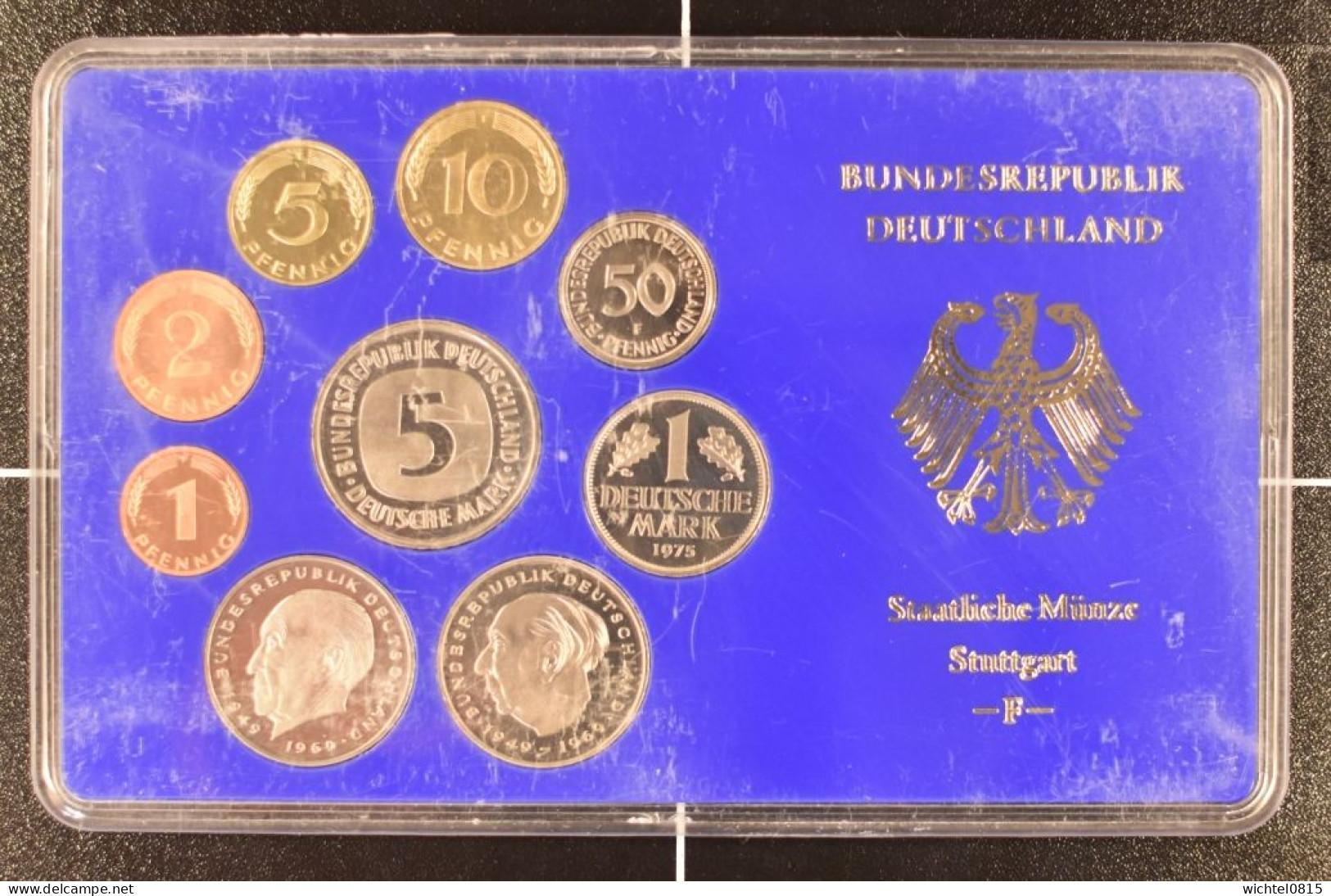 Kursmünzsatz BRD 1975 Prägestätte F [Stuttgart] - Mint Sets & Proof Sets