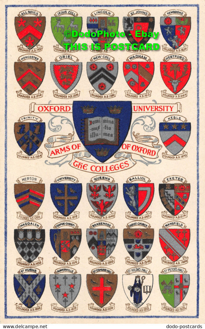 R396500 Oxford University. Arms Of Oxford. The Colleges. Alfred Savage - Mundo