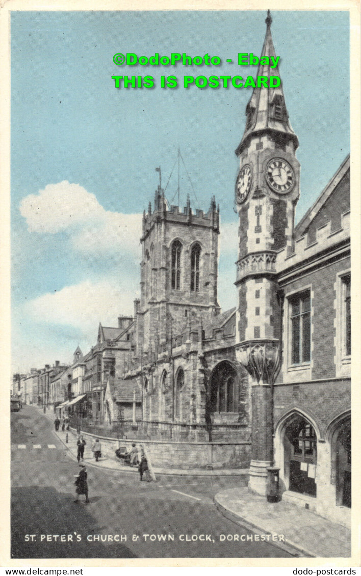 R396503 Dorchester. St. Peter Church And Town Clock. E. T. W. Dennis. Photoblue. - Monde