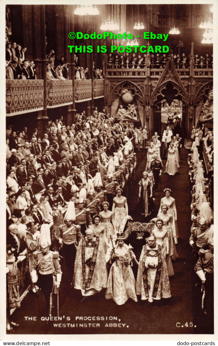 R396514 Westminster Abbey. The Queen Procession. Valentine. Coronation Souvenir. - Monde