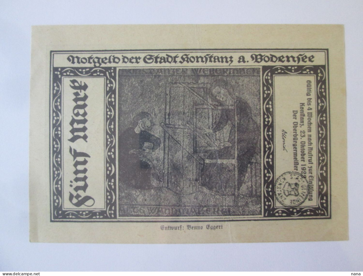 Germany 5 Mark 1922 Konstanz - Colecciones