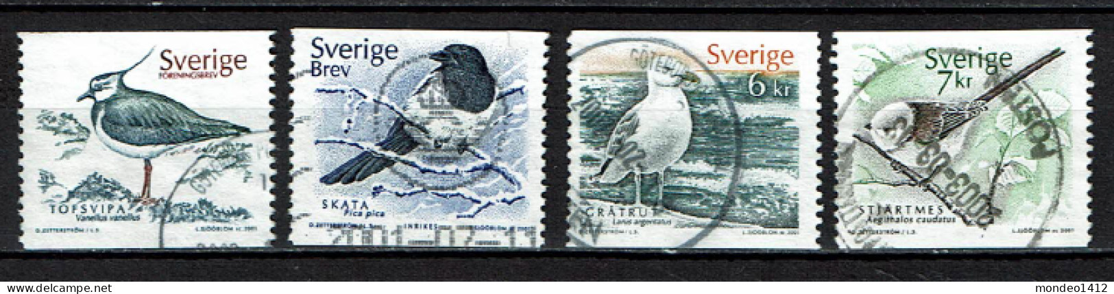 Sweden 2001 - Birds, Oiseaux, Vogels, Vögel In Den Vier Jahreszeiten - Used - Usados