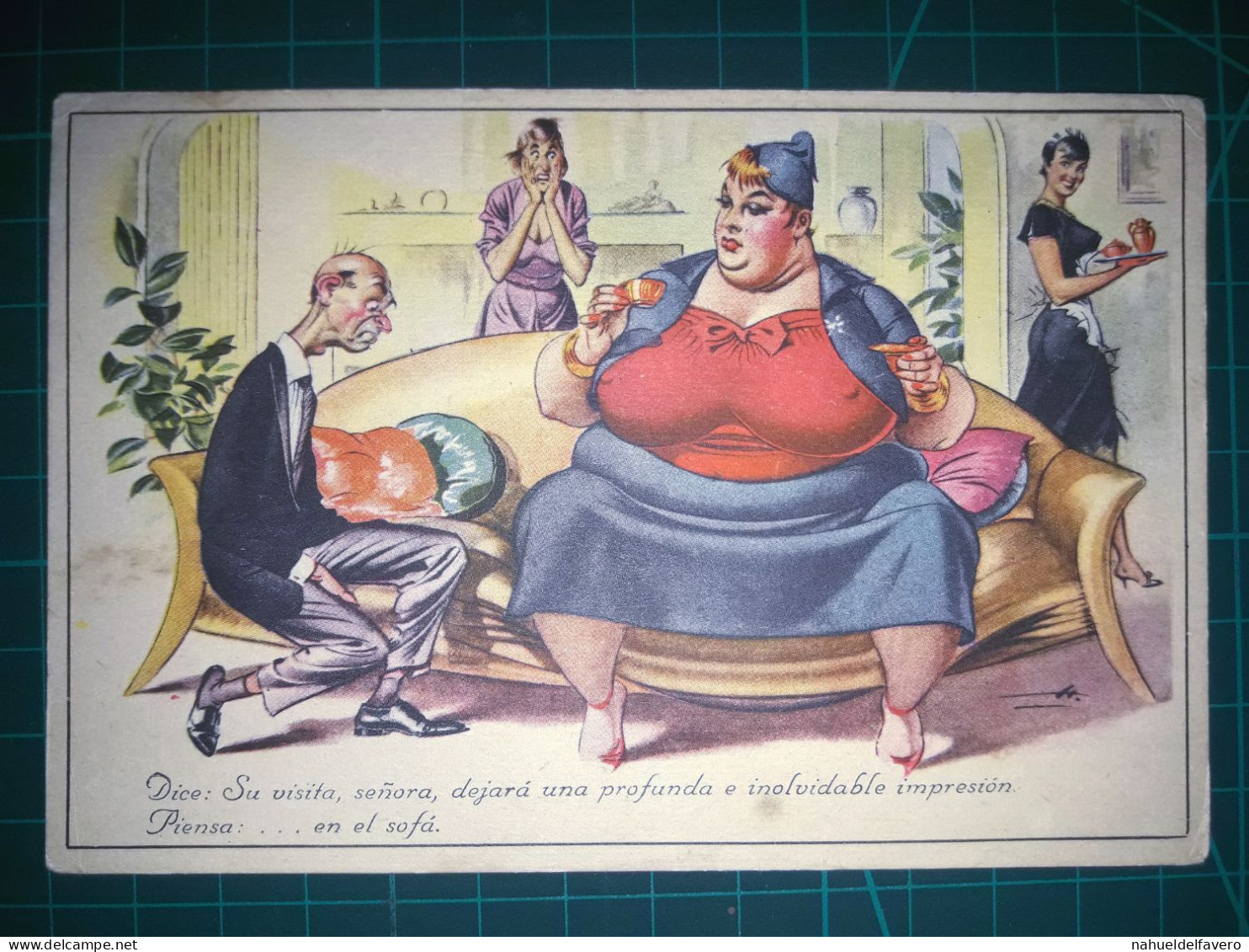 ARGENTINE, Carte Postale Vintage, Illustration Amusante Avec Des Caricatures Drôles Et Hilarantes. Comédie, Humour.. - Humour