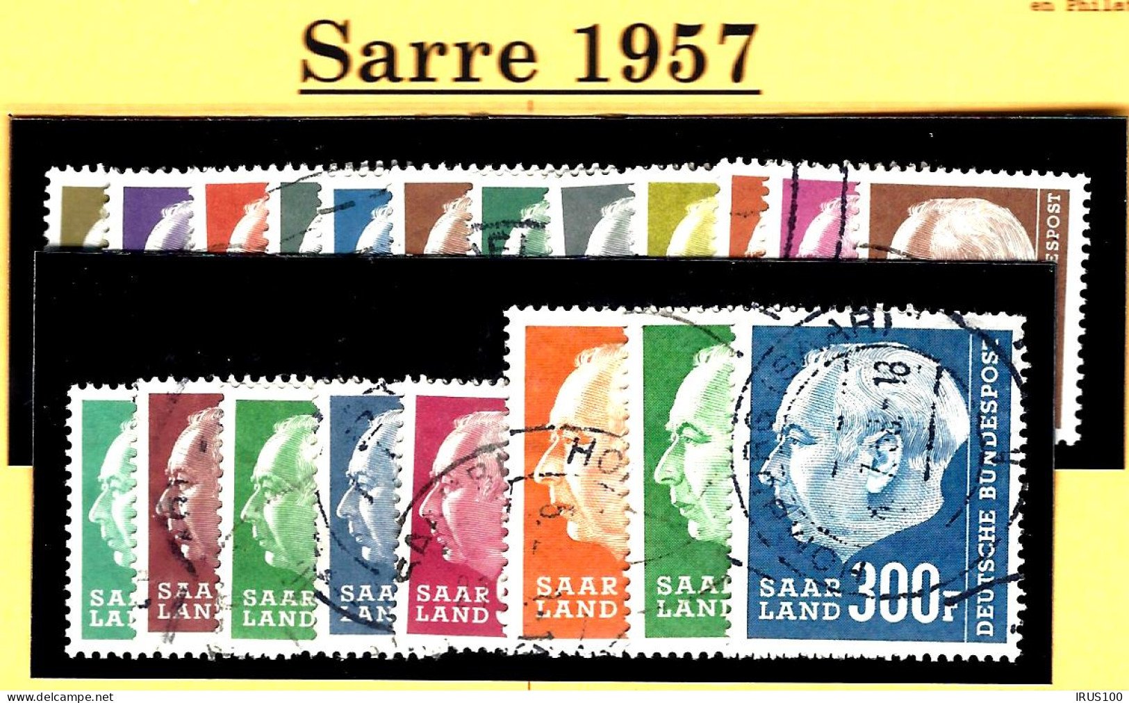 SARRE 1957 - YT N° 391 à 410 - Cote 107€ - Usados